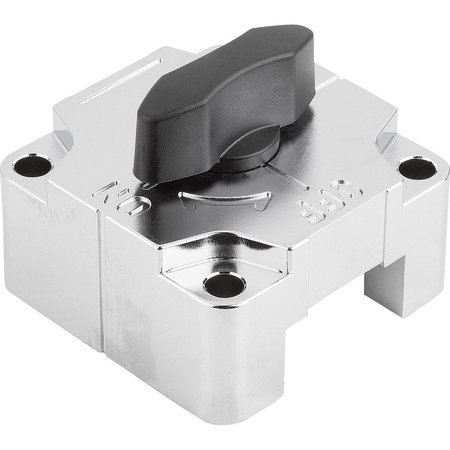 KIPP Sliding Clamp Square 40X36 Zinc, Black, Comp:Thermoplastic K1072.12121